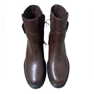 Unisa Dark Brown Ankle Booties